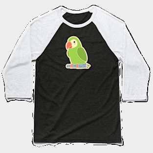 Cute Parrot - Green & Yellow Baseball T-Shirt